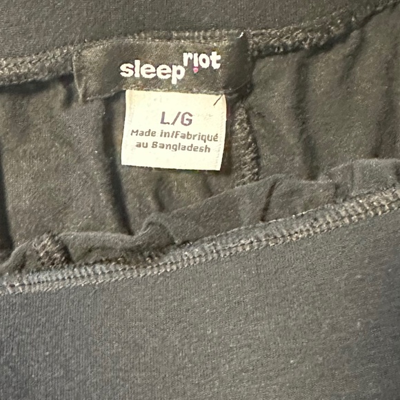 Sleep Riot | Women’s 3 Piece Modal Pajama PJ Set Shirt Shorts Pants Size Large - Picture 5 of 11